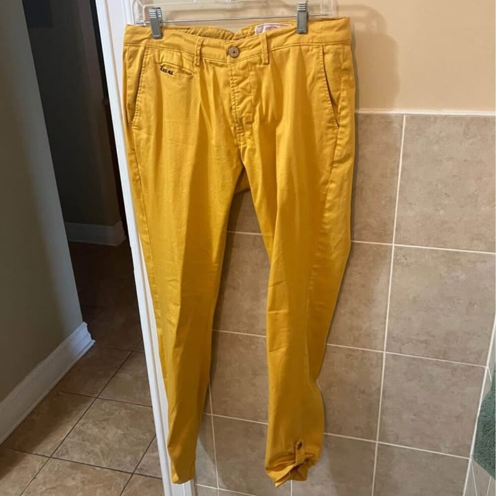Zara Man "Denim Couture" men's pants 29 (31-32). Yellow chino jaune